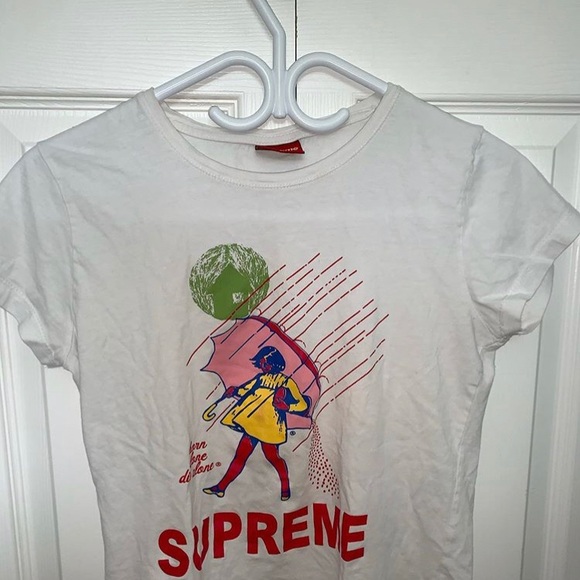 supreme white shirt with design - Picture 1 of 2